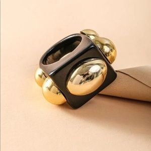 Chunky plastic statement ring
